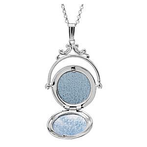 Sterling Silver Embossed Spin Locket Pendant