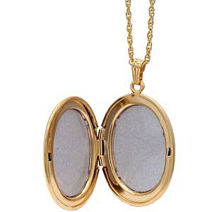 inside of gold filled oval locket