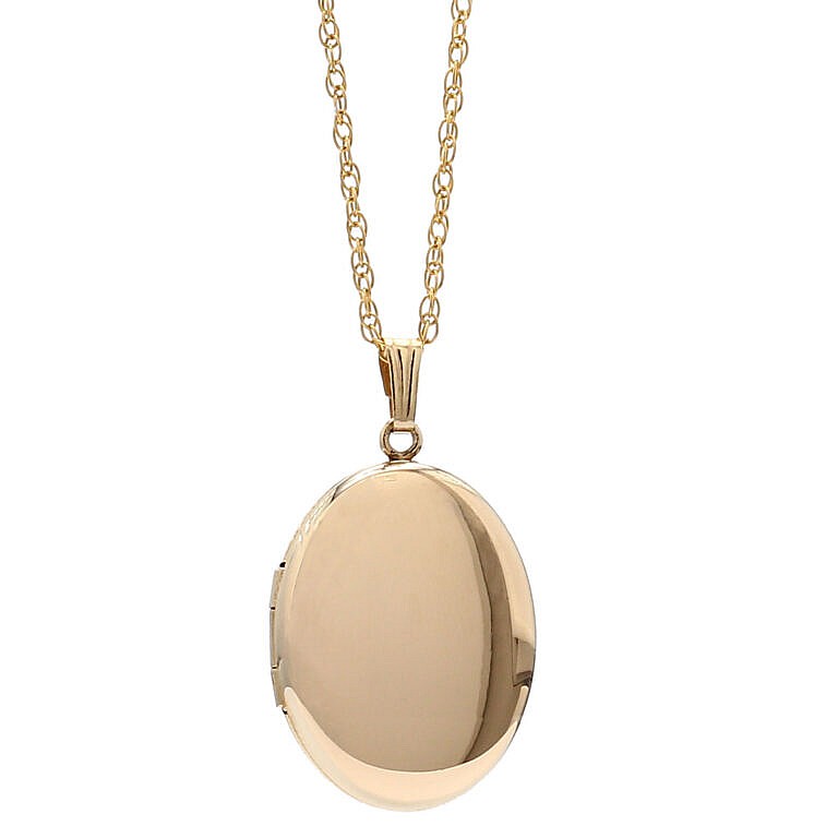 gold filled polished locket