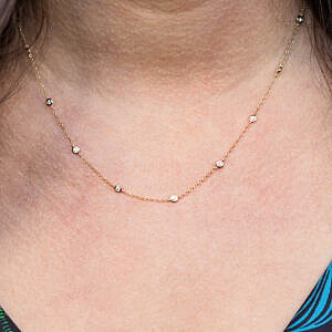 MB Essentials Bezel Diamonds By The Yard Necklace