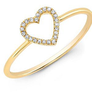 MB Essentials Diamond Open Heart Ring