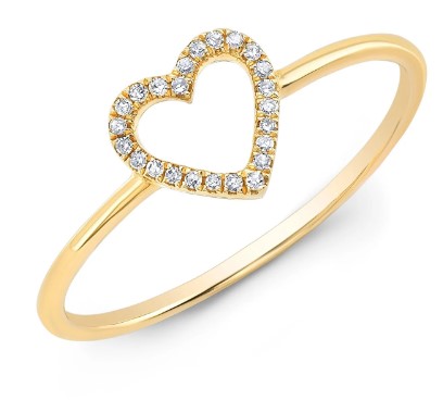 MB Essentials Diamond Open Heart Ring