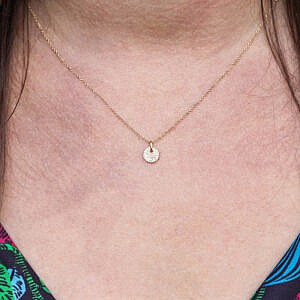 MB Essentials Collection Pave Disc Necklace