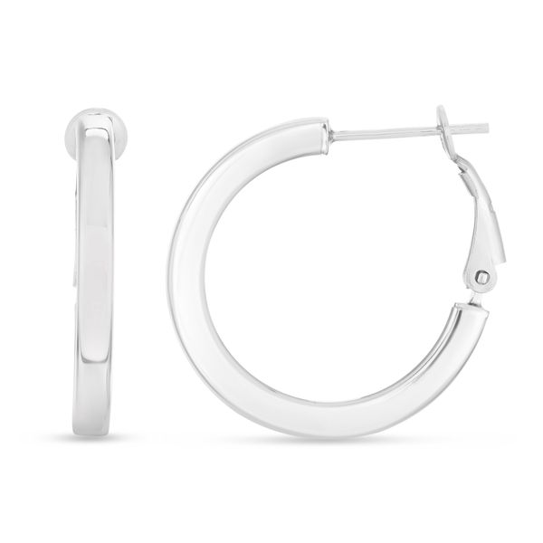 Sterling Collection 27MM Polished Hoop Earrings