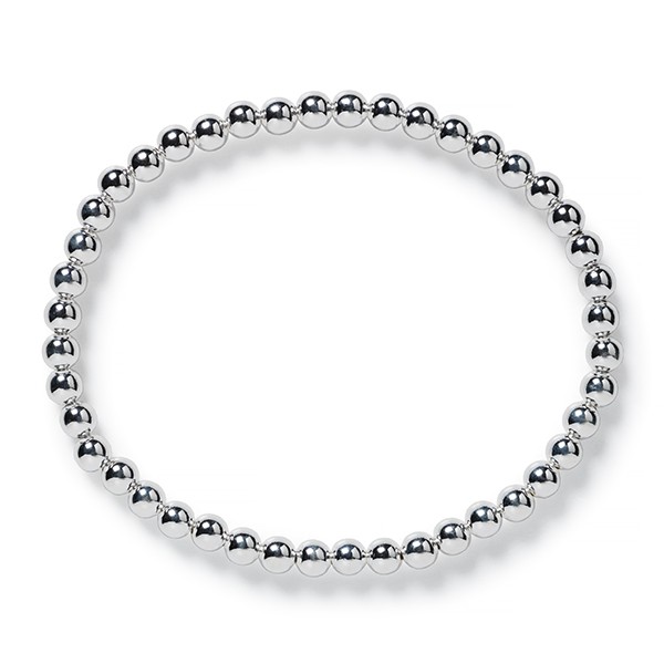Sterling Collection Round Bead Stretch Bracelet